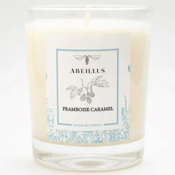Bougie parfumée Jardin rêvé Jardin des délices Framboise caramel ivoire - 45h