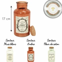 Bougie Parfumée Maison Tradition vert/ rouge/ blanc - 7.8x17x7.8 cm