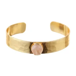 Bracelet Caroline Quartz en laiton doré