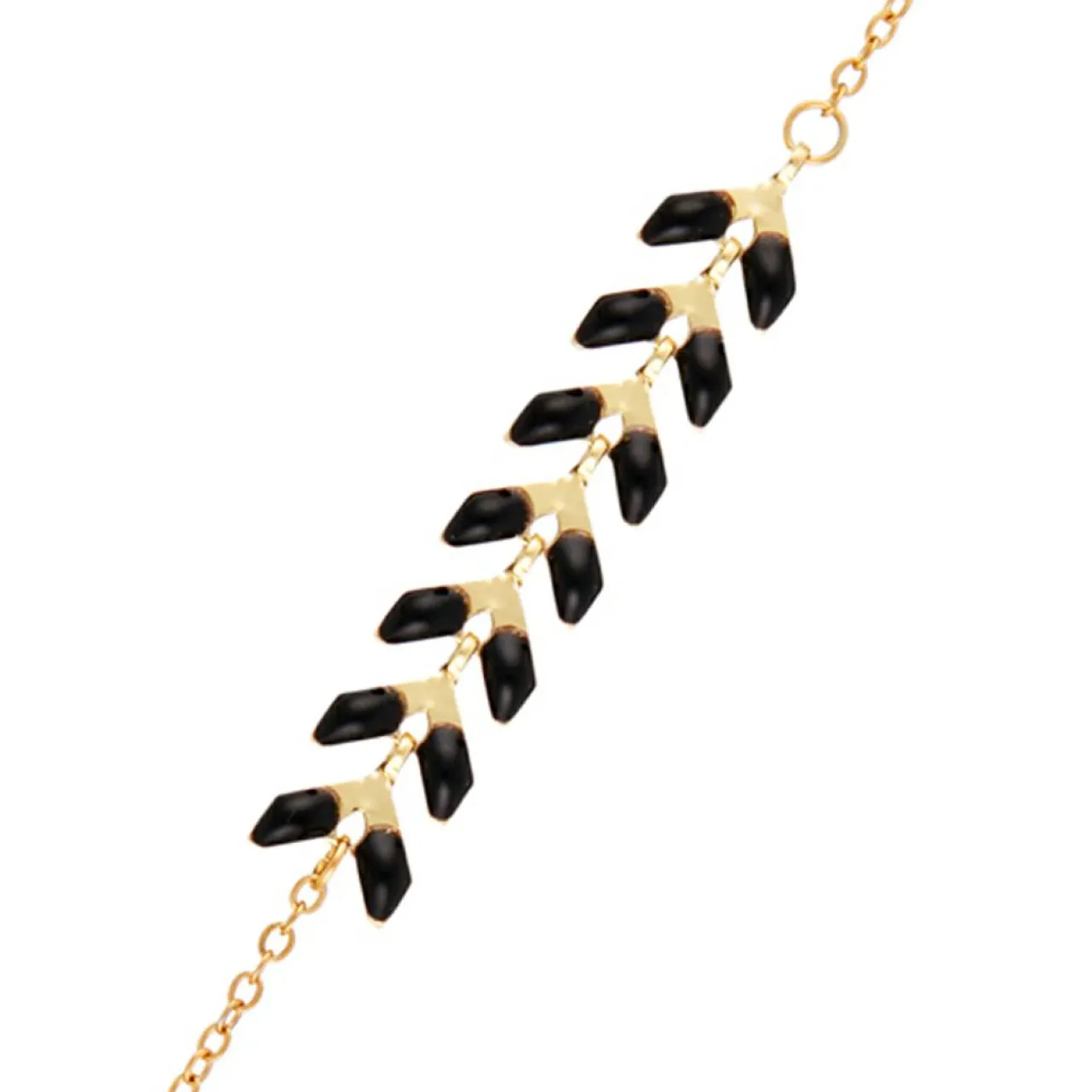 Bracelet Cerise Epoxy en laiton doré