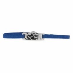 Bracelet Plaque Ruban Granite Strass bleu