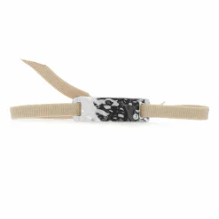 Bracelet Plaque Ruban Granite Strass beige