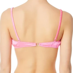 Brassière souple 100% Soie rose vif