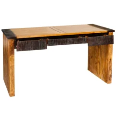 Bureau en bois massif Acacia Moon Naturel - 140x70x76 cm