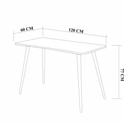 Bureau Fabio pin - 120x77x60 cm