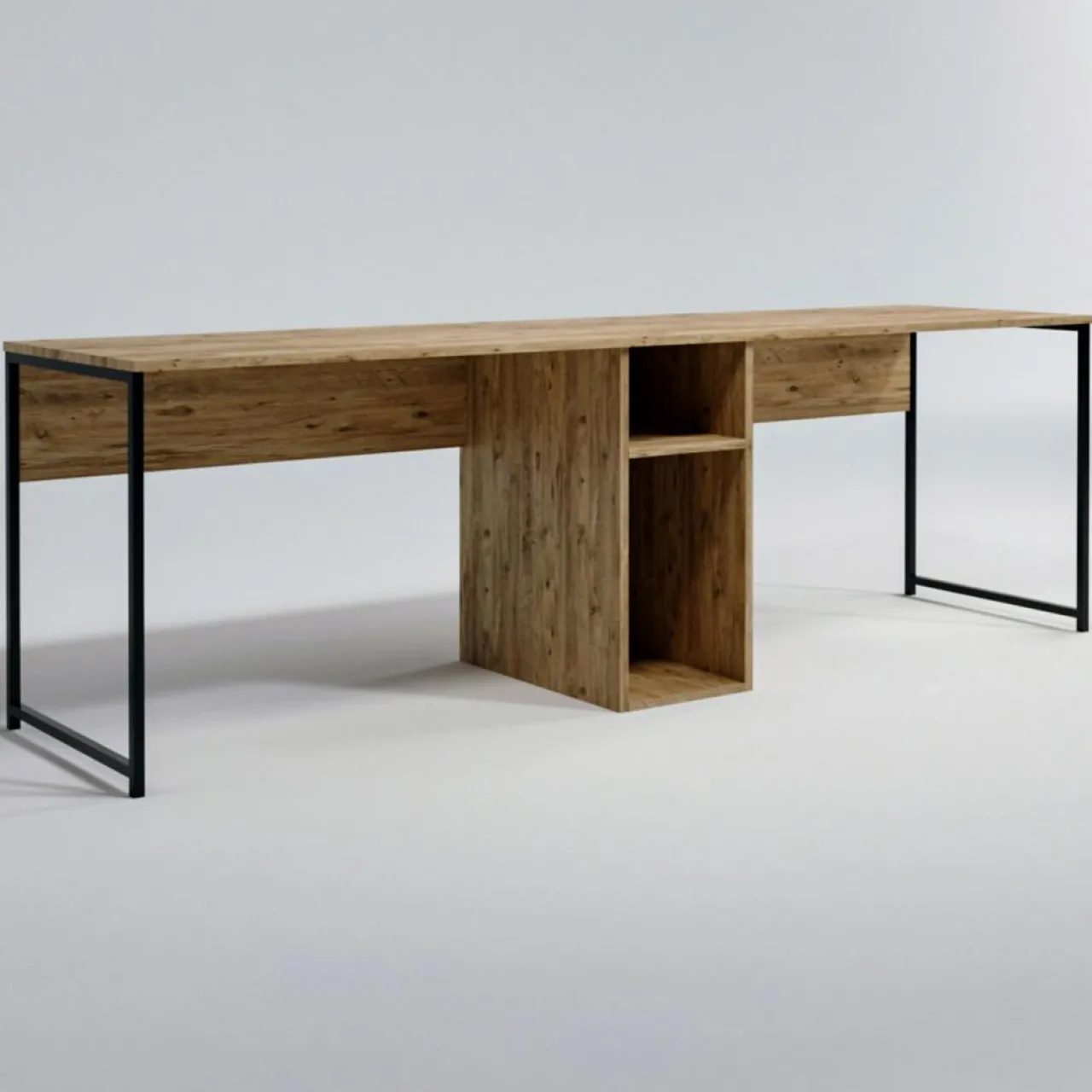 Bureau ikili calisma chêne - 240x74x60 cm