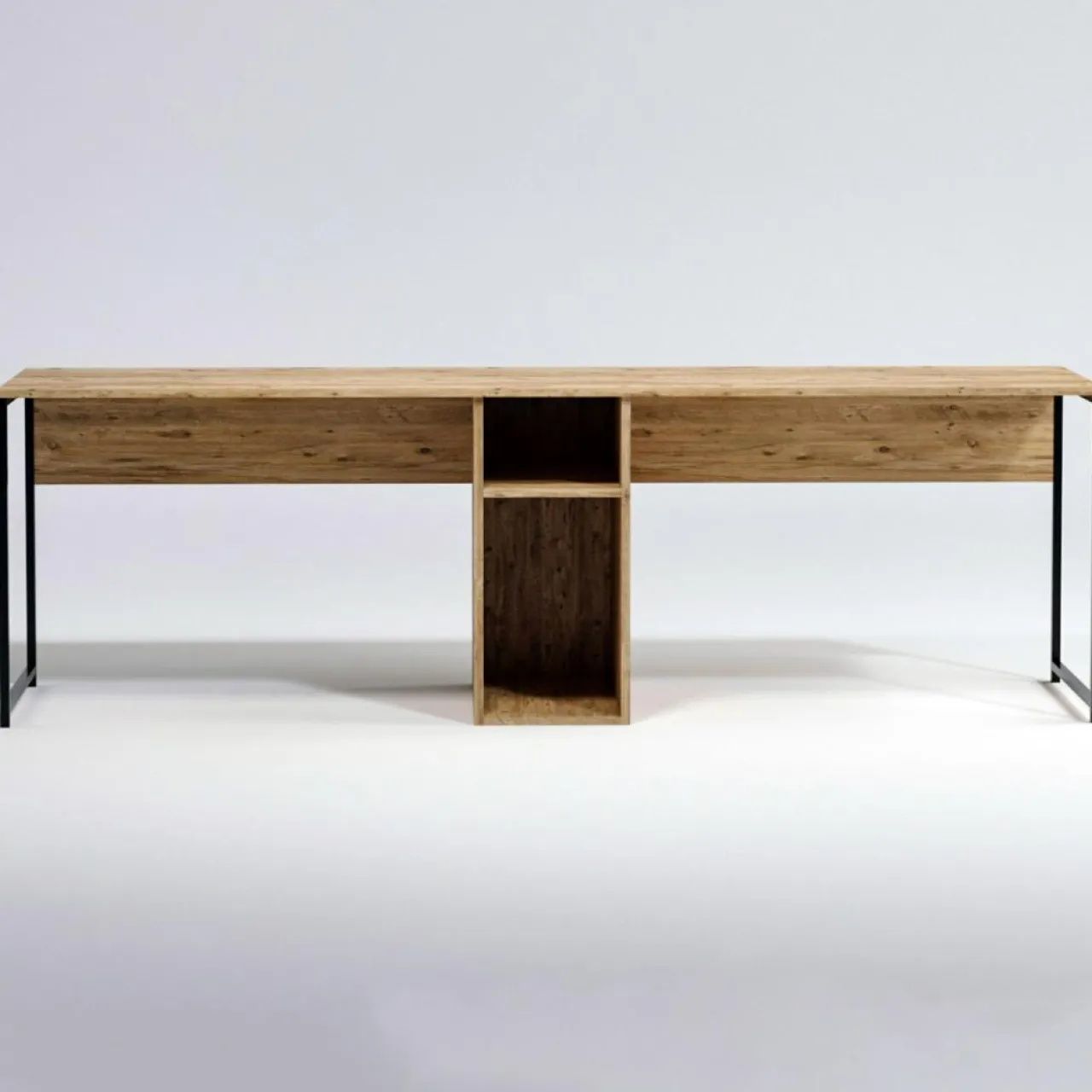 Bureau ikili calisma chêne - 240x74x60 cm