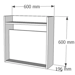 Bureau Laptop blanc/bois - 60x20x60 cm