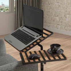 Bureau mobile à roulettes Glen 768 noir - 67x87x45.5 cm