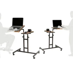 Bureau mobile à roulettes Glen 768 noir - 67x87x45.5 cm