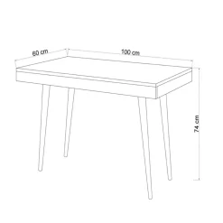 Bureau veronika blanc - 100x60x74 cm