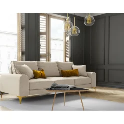 Canapé 4 places Madara beige - 237x102x90 cm