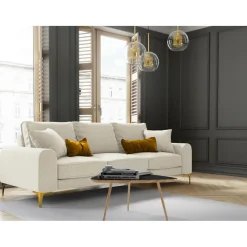 Canapé 4 places Madara beige clair - 237x102x90 cm