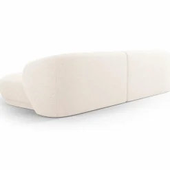 Canapé angle droit Linden Chenille 4 Places beige clair - 289x177x72 cm