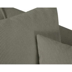 Canapé d'angle Droit Quince Velours côtelé 4 Places gris clair - 221x171x80 cm