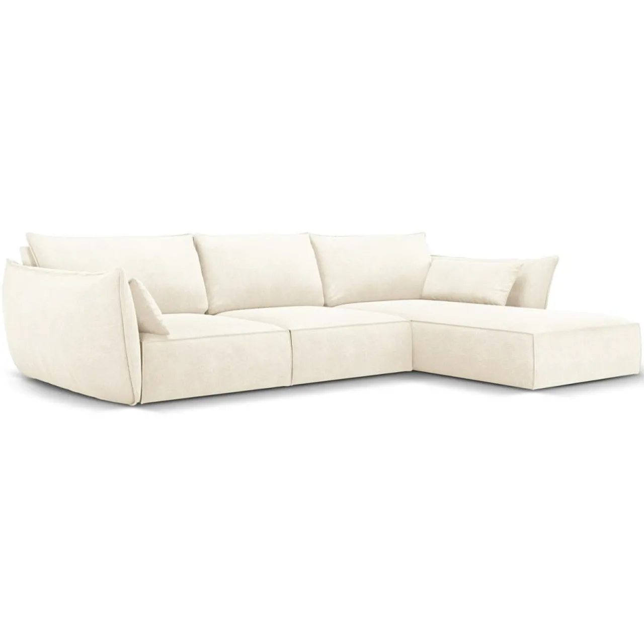 Canapé D'Angle Droit Vanda 5 Places 2 beige clair - 208x166x85 cm