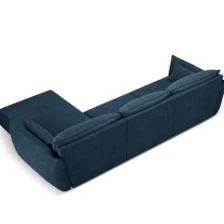 Canapé D'Angle Droit Vanda 5 Places 2 bleu roi - 208x166x85 cm
