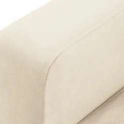 Canapé d'angle Droit Velours Venus 5 Places beige clair - 254x185x90 cm