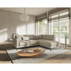 Canapé d'angle Droit Venus 4 Places beige - 248x160x90 cm