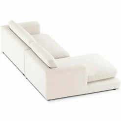 Canapé d'angle Gauche Daphne 4 Places Ivoire - 270x170x86 cm