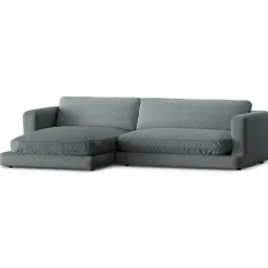 Canapé d'angle Gauche Daphne 4 Places Gris Foncé - 270x170x86 cm