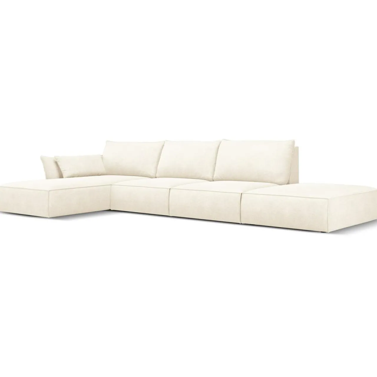 Canapé D'Angle Gauche Vanda 5 Places 1 beige clair - 386x166x85 cm