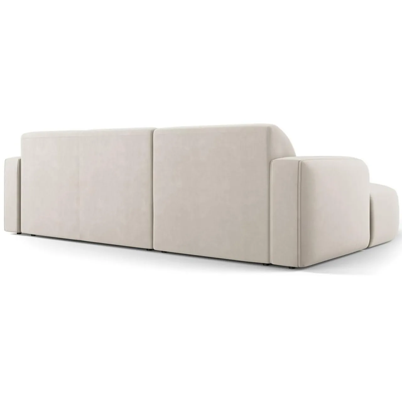 Canapé d'angle gauche Velours Jasmin 4 Places beige - 250x170x72 cm
