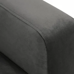 Canapé d'angle Gauche Velours Venus 5 Places gris - 254x185x90 cm