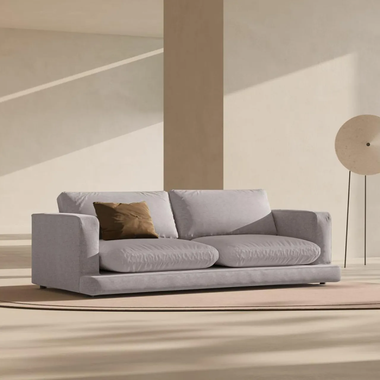 Canapé Daphne 4 Places Gris chaud - 240x105x86 cm