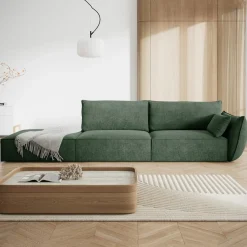 Canapé droit Vanda 4 Places vert bouteille - 286x100x85 cm