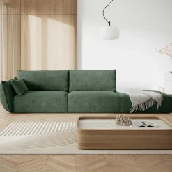 Canapé gauche Vanda 4 Places vert bouteille - 286x100x85 cm