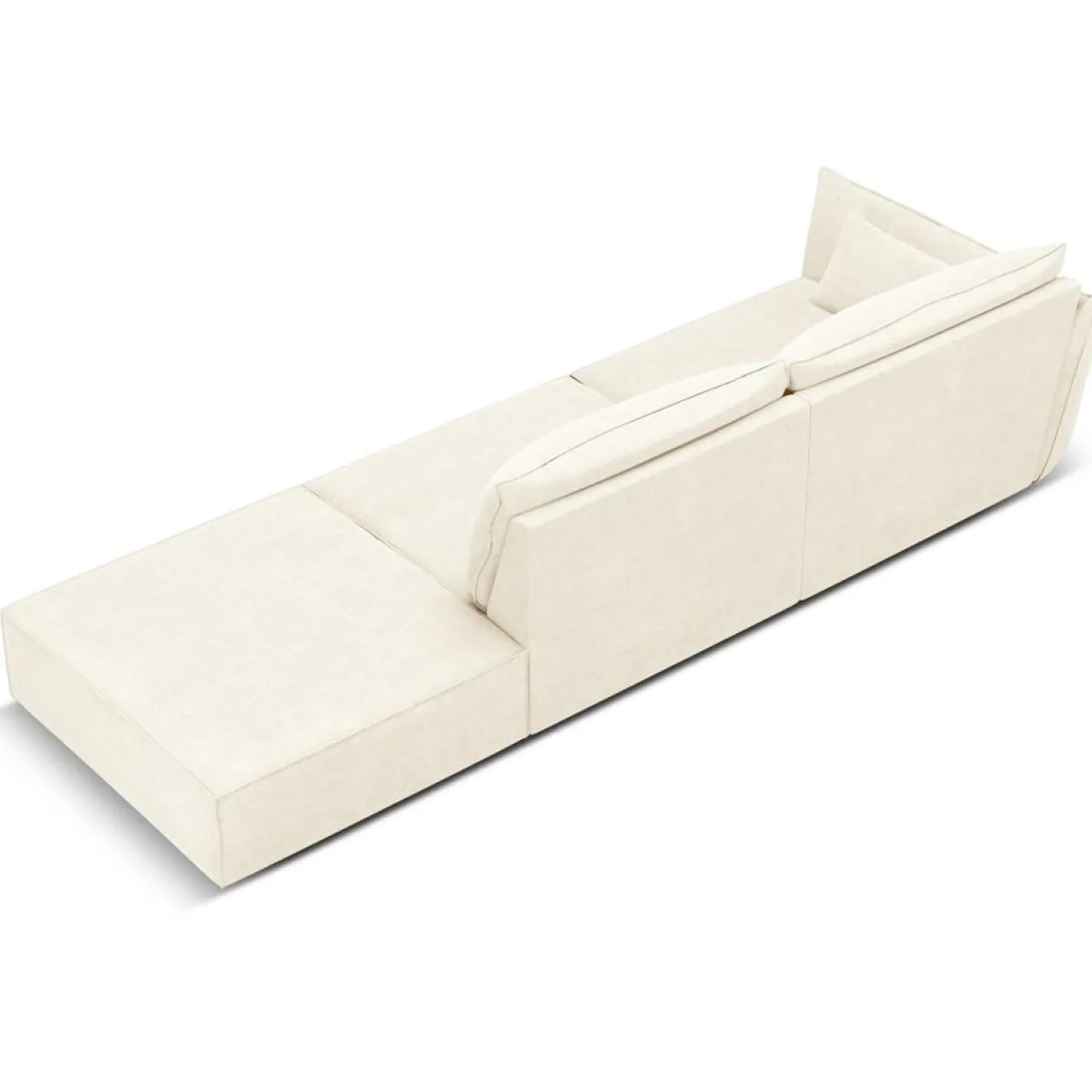 Canapé gauche Vanda 4 Places beige clair - 286x100x85 cm