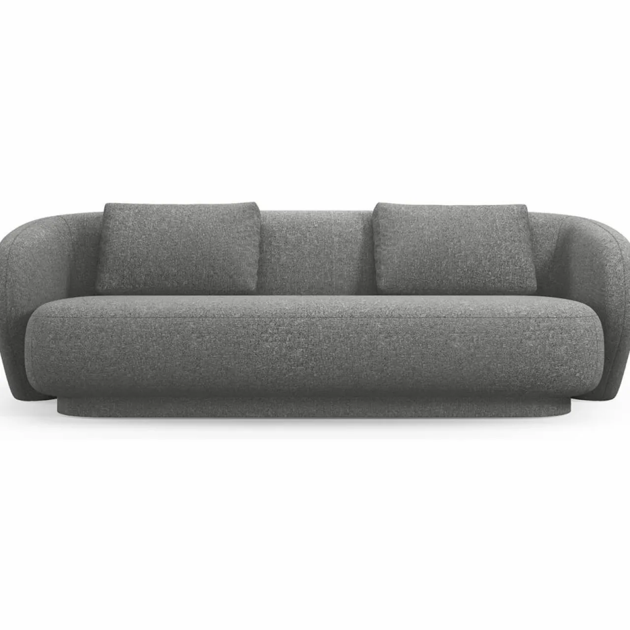 Canapé Linden 3 Chenille Places gris foncé - 204x102x72 cm