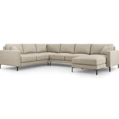 Canapé Panoramique gauche Venus 6 Places beige - 326x236x90 cm