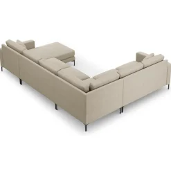 Canapé Panoramique gauche Venus 6 Places beige - 326x236x90 cm