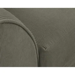 Canapé Quince Velours côtelé 2 Places gris clair - 150x92x80 cm