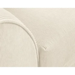 Canapé Quince Velours côtelé 2 Places beige clair - 150x92x80 cm