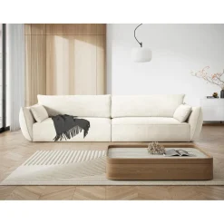 Canapé Vanda 4 Places beige clair - 248x100x85 cm
