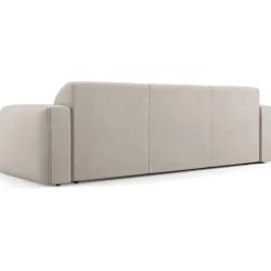 Canapé Velours Jasmin 3 Places beige - 235x95x72 cm