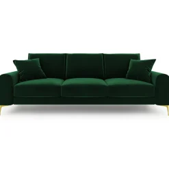 Canapé Velours Madara vert bouteille - 237x102x90 cm