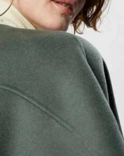 Cape 100% Laine Lou verte