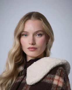 Cape en Laine mélangée Pilou Tartan unique