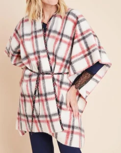 Cape Essentiel à carreaux écru/rouge/noir