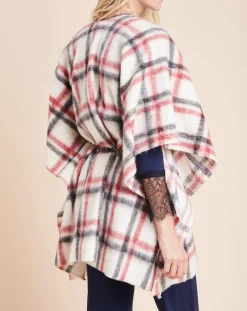 Cape Essentiel à carreaux écru/rouge/noir