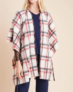 Cape Essentiel à carreaux écru/rouge/noir