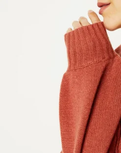 Cardigan 100% Cachemire Dimitri col V vieux rose