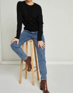 Cardigan 100% Cachemire Sonia noir