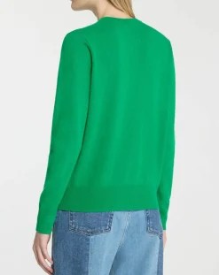 Cardigan 100% Cachemire Zacao vert emeraude