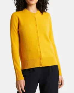 Cardigan 100% Cachemire Zacao jaune