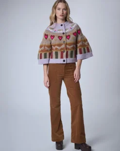 Cardigan 100% Laine Fox Farm unique